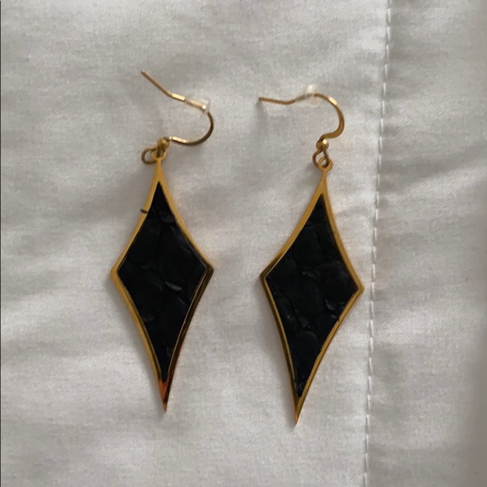 Rustic Cuff Python Diamond Earrings - image 1